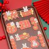 Plato del Año del Conejo de Invierno del Festival de Primavera Polvo Dorado Dibujos Animados Funda para Teléfono Móvil Accesorios Año Nuevo Joyería DIY para Niños Accesorios