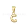 Amazon Explosions Pingente de Letra Mini Bolha Banhado a Ouro 18K Personalidade DIY Colar de 26 Letras Inglesas