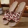 Zapatillas de lino Guofeng para interior con base de cuenco cruzado, EVA, suelo de madera, para hombre y mujer, ergonómicas, de alta calidad