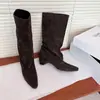 Botas minimalistas lisas de caña alta ~ Modelo nuevo invierno 2026, botas largas cómodas para personas menudas, botas de montar de caña alta estilo europeo y americano que estilizan