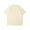 230g pesado pescoço redondo algodão manga curta t-shirt solto cor sólida branco t masculino e feminino camisa de fundo puro t atacado versão em branco