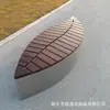 Banco de parque de acero inoxidable, silla de exterior para ocio con respaldo, banco de madera anticorrosión para patio, banco largo doble para exteriores