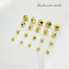 Color oro de 18k cuentas de corte angular que conservan el color sección poligonal cuentas sueltas material para abalorios DIY hecho a mano accesorios para joyería