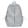Mochila rosa palo de lunares para estudiantes de secundaria femeninas, mochila de nicho para estudiantes de preparatoria, mochila de gran capacidad para niñas de secundaria