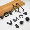 Manija de Tirador para Puerta de Gabinete Cajón con Gráfico de Letra Negra, Manija de Puerta de Gabinete Armario Creativa Personalizada, Manija de Gabinete de Dibujos Animados de Aleación de Zinc