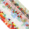 Cristal de Vidro Facetado Cor Mista Contas Planas para DIY Pulseira Colar Brincos Acessórios de Cabelo Joias Semi-Acabadas Contas Soltas Materiais