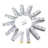 Em estoque fita métrica 3 m PVC fita macia medida 300cm 120 polegadas espessura alfaiate régua amarelo branco régua de medição