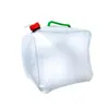 Bolsa de agua plegable cuadrada de PVC de 20 litros, gran capacidad, portátil, para exteriores, coche, hervidor de agua con grifo, cubo telescópico
