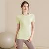 Ropa de Yoga de Alta Gama de Manga Corta para Mujer 2025 Nuevos Tops Deportivos Ajustados Entrenamiento de Pilates Ropa de Fitness Verano