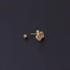 Pendientes de Tachuela Corona Estilo Pistola Mariposa de Varilla Fina de 0.8 mm con Colgantes Roscados de Estrella y Luna, Tachuelas de Cartílago de Zirconia, Accesorios de Oreja de Moda