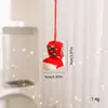 Amazon Novo Mini Meia de Natal Pingente Decoração de Árvore de Natal Bota Colorida Pingente Venda por Atacado