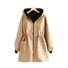 Outono e Inverno Roupa Externa Forrada com Lã Casaco Grande Alargado Manga Longa Feminino Macacão à Prova de Vento Estilo Ocidental Avental Roupas de Trabalho Quentes para Catering Adulto