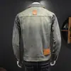 Ropa Pesada para Motocicleta Nueva para Hombre Chaqueta de Mezclilla Gris Desgastada Ropa para Motocicleta Marca de Moda Chaqueta de Gama Alta Ropa de Trabajo Superior