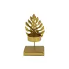 Portavelas Minimalista de Metal Estilo Nórdico con Base Cuadrada y Diseño en Forma de Hoja, Portavelas de Hierro Forjado para Crear Ambiente en Sala de Estar y Dormitorio