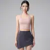 Conjunto Deportivo de Dos Piezas para Mujer con Cuello en U, Huecos en la Espalda y Espalda Descubierta, Transpirable, Secado Rápido, a Prueba de Impactos, de Soporte, Adecuado para Fitness, Correr, Pilates y Yoga