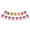Bandera feliz del Día de la Independencia, decoración colgante de flores navideñas, pancarta decorativa para fiesta del Día de la Independencia de EE. UU., venta al por mayor