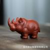 Yixing Areia Roxa Elefante Produtos Artesanais Pet de Chá Hipopótamo Rinoceronte Elefante Minério Bruto Areia Roxa Vermelhão Feito à Mão Pequeno Chá