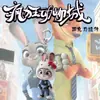 Llavero colgante de regalo para pareja de acrílico de Judy y Nick, lindo, con temática de Zootopia