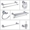 Toallero Cromado Blanco, Aleación de Cobre y Acero Inoxidable, Accesorios de Baño Simples Estilo Americano Europeo, Juego de Alta Gama, Almacenamiento Cromado Brillante