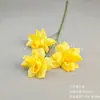 Buquê de Flores Artificiais Amarelas Cena de Casamento Rosa Borboleta Orquídea Floral Materiais DIY Adereços de Decoração