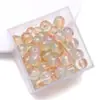 Cuentas redondas de 10 mm bañadas en color proteína, de color sólido, para pulsera de cuentas hecha a mano, accesorios para cadena de teléfono móvil, cuentas sueltas
