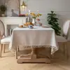 Mantel de color liso simple, impermeable, fácil de limpiar, cubierta de mesa de comedor de lujo ligero, mantel para mesa de centro de sala de estar, disponible en varios colores, directo de fábrica