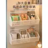 Estante de pared para dormitorio, estante de almacenamiento junto a la cama, cesta de almacenamiento de pared, cesta colgante sin taladro, estante colgante de doble capa para juguetes