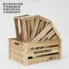 Caja de Madera para Frutas de Supermercado Accesorios de Madera para Bodas Caja de Madera para Almacenamiento Caja de Madera Rectangular Retro Caja con Marco de Madera Retro Puesto Callejero