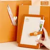 Caja de Regalo con Set de Cuadernos A5 Personalizado, Cuaderno de Cuero PU para Negocios con Logo Imprimible, Bolsillo de Almacenamiento, Planificador