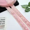 Cinta de tela floral degradada de 2.5 cm con flores pequeñas, cinta tejida jacquard para encaje de juguete DIY de estilo étnico y decoración de ropa