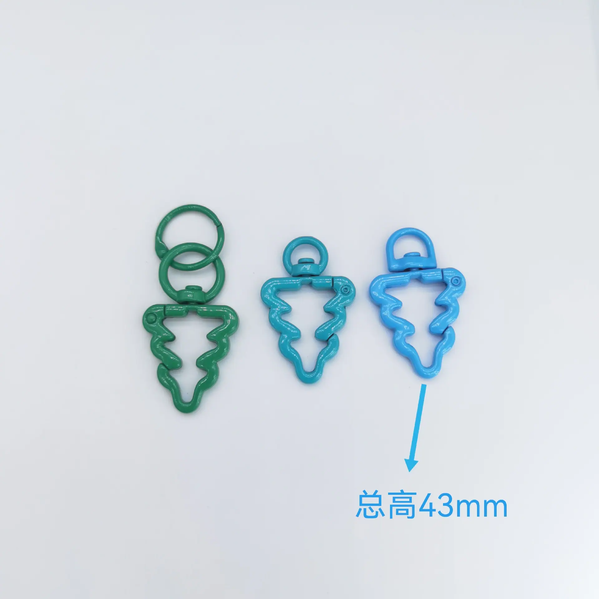 圣诞树狗扣钥匙扣开口卡圈弹簧圈