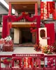 Decoración de Boda Rural al Aire Libre para Jardín, Montaje de Lugar de Boda Estilo Chino al Aire Libre para Patio de Villa, Artículos para Boda