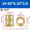 Tuerca de cobre de doble sarga con inserto de cobre incrustado M10 2#4#6#8#10#1/4 Tuerca de cobre termofusible Anglo-American Eight