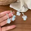 Pendientes de Borla de Pétalo de Concha de Estrella de Mar Minimalistas Estilo Francés con un Ambiente Súper de Hada, Temperamento Suave y Elegante, Pendientes Estilo Vacaciones