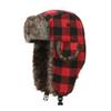 Chapéu Lei Feng xadrez de lã bicolor chapéu de outono e inverno fábrica de comércio exterior direto proteção para as orelhas à prova de vento frio quente chapéu do nordeste