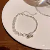 Pulseira Ajustável Full Diamond Zircônia Estilo Coreano 2025 Novo Design de Nicho Joia de Mão Versátil Joias Simples Exquisite