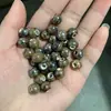 Cuentas sueltas de cerámica chapada a alta temperatura para collares y pulseras DIY, cuentas redondas de 8 mm con agujero recto, cocidas en horno, accesorios para joyería, transfronterizo