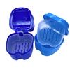 Caja para guardar dentaduras postizas de boca completa, caja para guardar dentaduras postizas, caja para guardar dientes, caja para limpiar con soporte para colador.