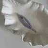 Pasador Ovalado de Diamantes de Colores de Lujo Ligero para la Parte Trasera de la Cabeza de Mujer, Pasador de Flequillo Lateral de Nicho Estilo Lujo Ligero de Gama Alta