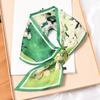 Nuevo Pañuelo de Seda con Estampado de Lunares y Camelia para Mujer, Estilo Delgado Versátil para Primavera y Otoño, Bufanda de Cuello de Alta Gama para Cuello y Clavícula