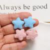 Parche de botón de estrella de cinco puntas de tela de felpa dulce y lindo de otoño e invierno, accesorios para el cabello DIY, pinza para el cabello, accesorios para la carcasa del teléfono móvil