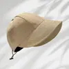 Nuevo Estilo Primavera y Verano Sombrero de Pescador con Protección Solar, Sombrero de Sol tipo Waffle con Bordado de Logo Personalizado, Circunferencia de Cabeza Grande, Sombrero Versátil con Protección Solar para Mujeres