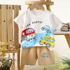 Traje de verano de manga corta para niños, camisetas de algodón para niños y niñas, ropa de bebé, ropa fina para niños, 2025, tesoro para hombres, venta al por mayor