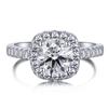 Anel Quadrado Princess Clássico em Prata Esterlina S925 Conjunto para Grupo do Livro Vermelho Moda Feminina Anel de Diamante Tom Vibrante Anel Fechado de Fileira Única
