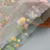 Em Estoque Tecido de Renda com Borboleta Aplique 3D Multicor Tecido Bordado para Vestido de Boneca BJD Roupa Infantil Vestido de Casamento