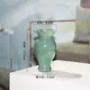 Vaso pequeno de luxo leve e de alta qualidade para sala de estar, arranjo de flores de vidro, casa modelo, hotel e decoração de pousada, ornamento de vaso de vidro