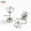 Aretes de Acero Inoxidable con Circonita, Tachuelas Versátiles de Alta Gama Transfronterizas, Tachuelas para Labio Unisex, Joyería para Piercings