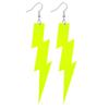 Pendientes acrílicos fluorescentes de moda europea y americana transfronterizos, super grandes, de rayo famoso, punk, para cantante de actuación, discoteca, en stock