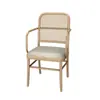 Mobiliário para Catering Mesa de Jantar de Tronco I Combinação Sofá Simples de Rattan Assento de Cartão Combinação de Sofá para Cafeteria