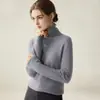 Novo suéter de cashmere com gola alta para outono e inverno para mulheres, camisa base de malha slim fit, suéter de cashmere de manga longa